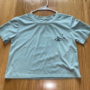 Teal Crop top